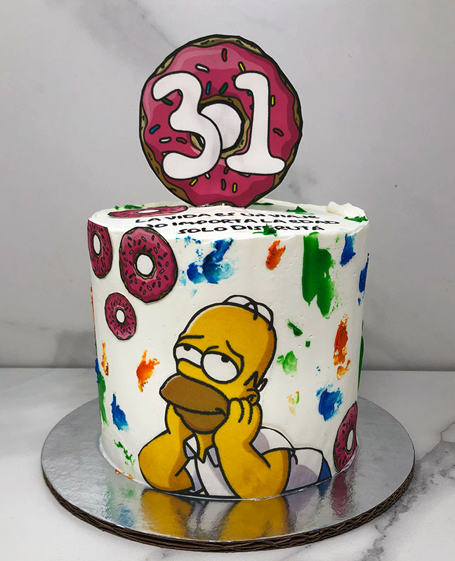 Homer Simpson topper and edible print
