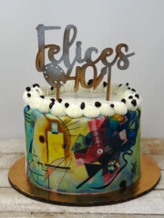 Happy Birthday topper and Kadinsky edible print Happy Birthday topper and Kadinsky edible print